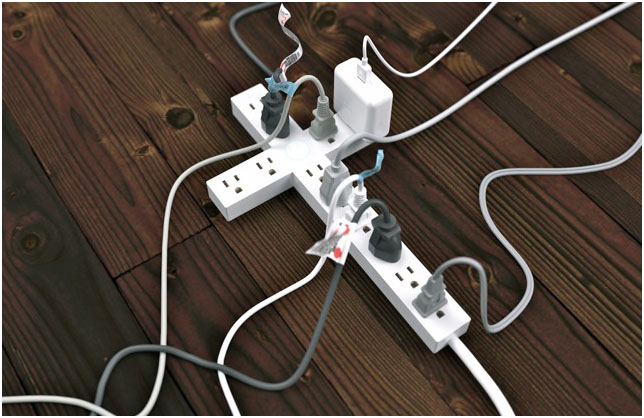 Cruciform power strip