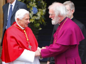 Pope Benedict and Archbishop of Canterbury Rowan Williams