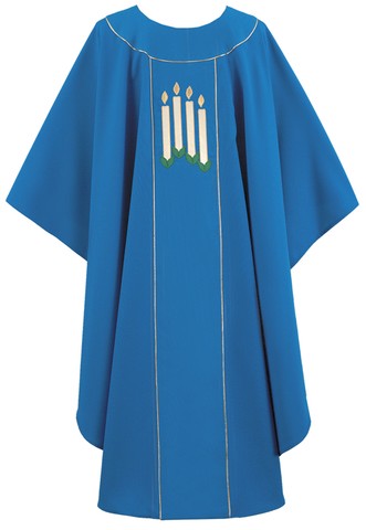 Advent candle chasuble
