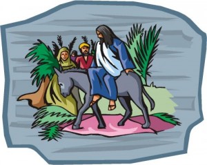 Palm Sunday Jesus on Donkey