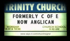 Anglican Church Sign