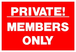 Members only sign